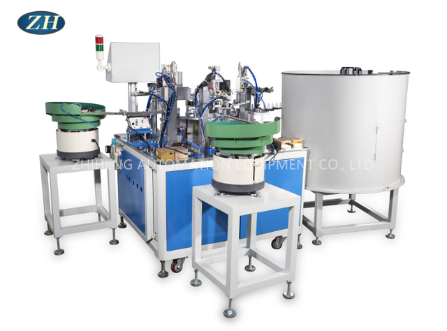 Automatic set spring assembly machine